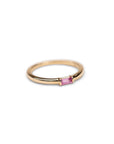 14k Pink Sapphire Baguette Ring