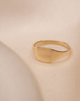 14k Little Square Signet Ring