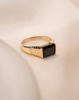 Black Onyx Pyramid Ring - Fine Jewelry