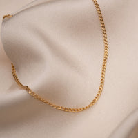 Gold Thin Curb Anklet