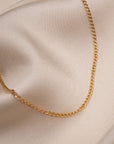 Gold Thin Curb Link Necklace