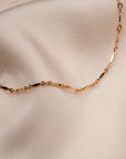 Gold Dapped Bar Necklace