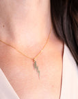 Gold Large Lightning Bolt Necklace