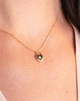 14k Diamond Padlock Heart Necklace