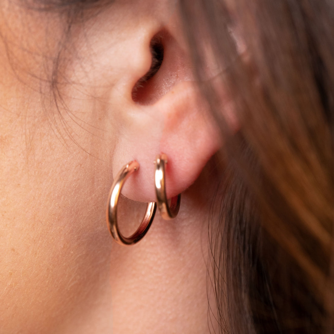 Rose Gold Clasp Hoops