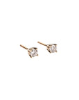 14k Round Diamond Studs