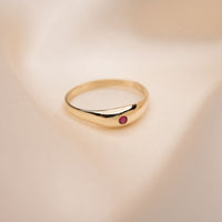 14k Little Ruby Dome Ring