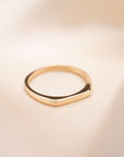 14k Gold Thin Signet Ring