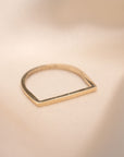 14k Gold Flat Bar Ring