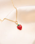 14k Gold Strawberry Necklace