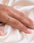 14k Emerald Leo Ring