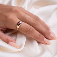 14k Oval Ruby Dome Ring