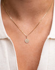 Diamond Crescent Moon Necklace.10 CTW