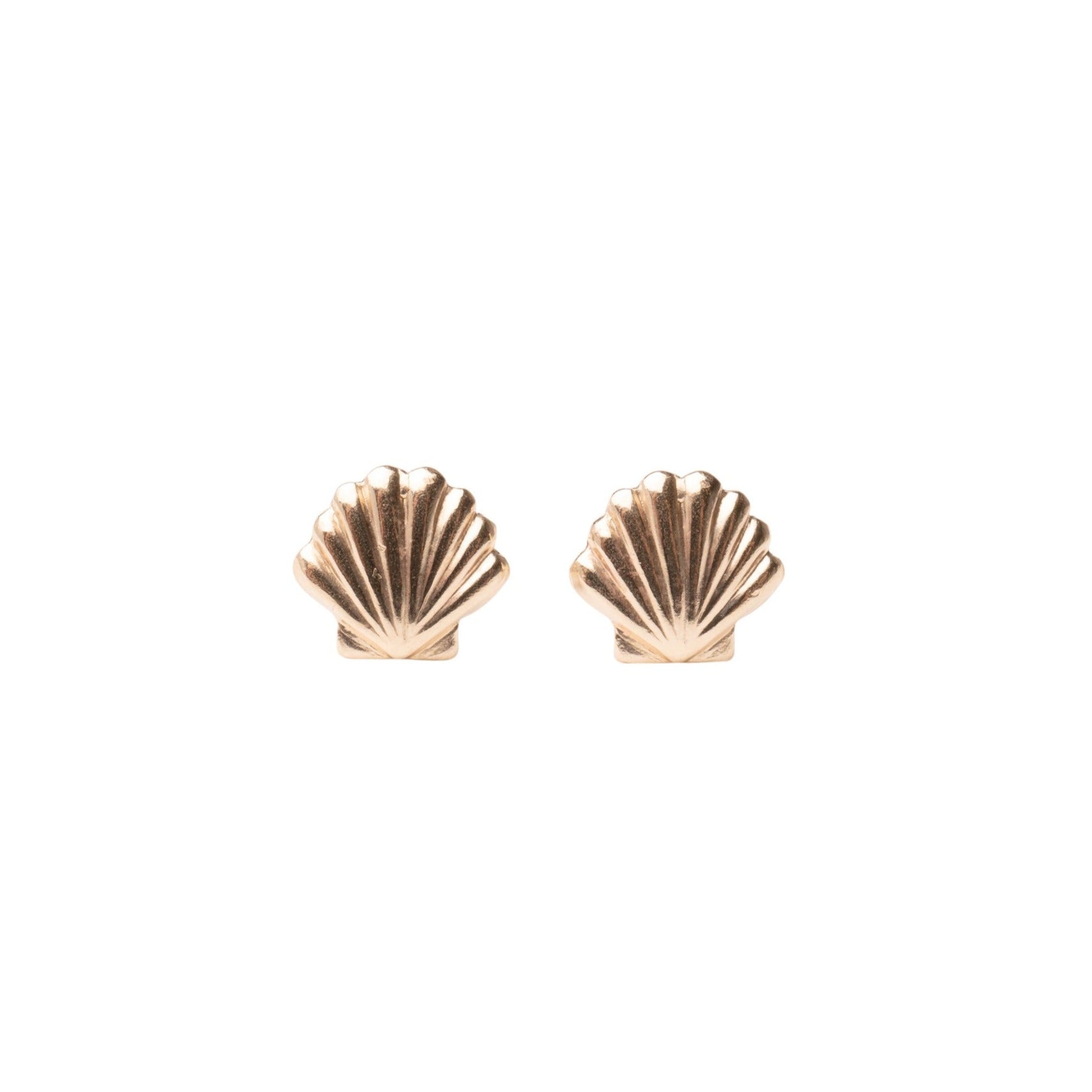 Gold Seashell Studs