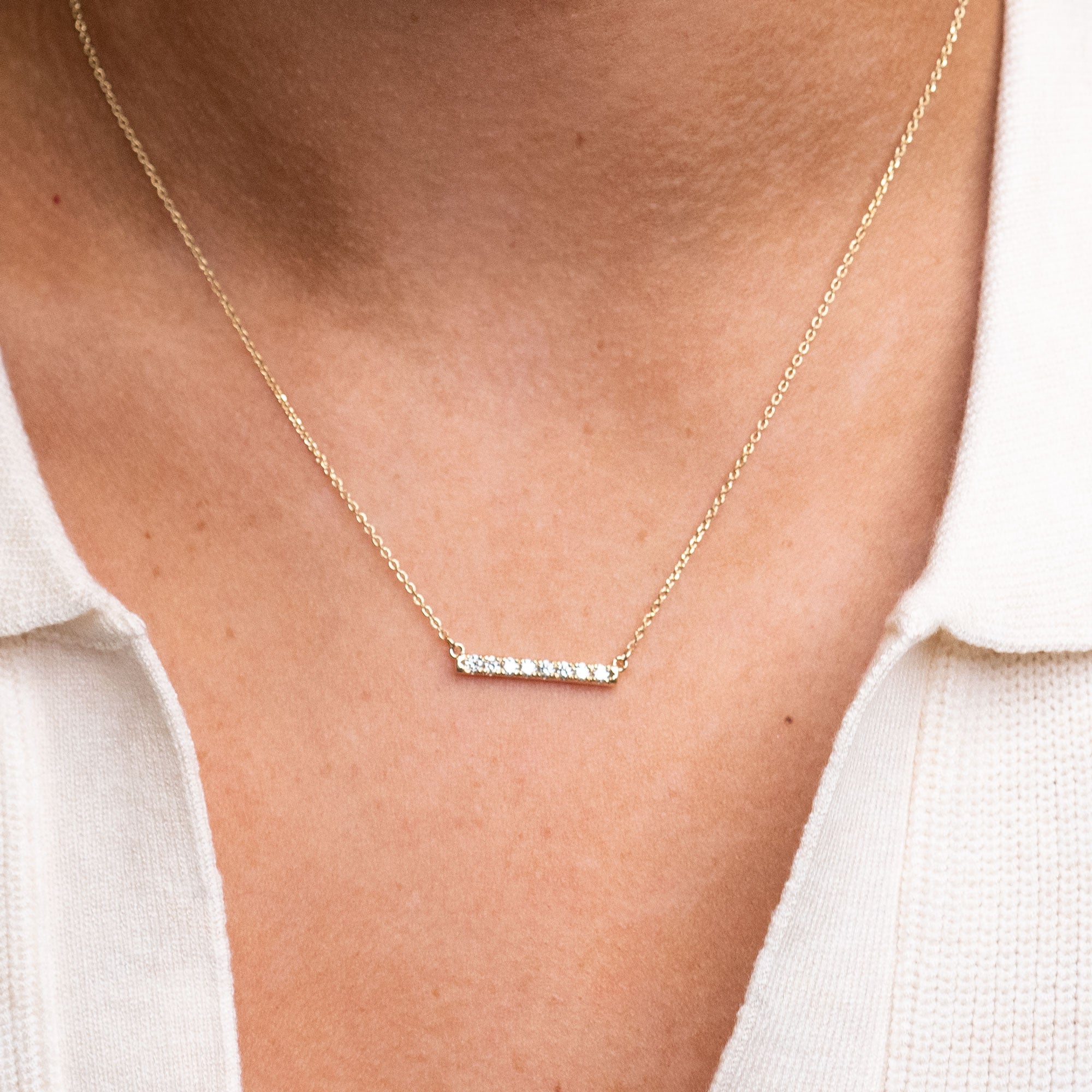 Diamond Bar Necklace