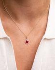 14k Oval Ruby Necklace