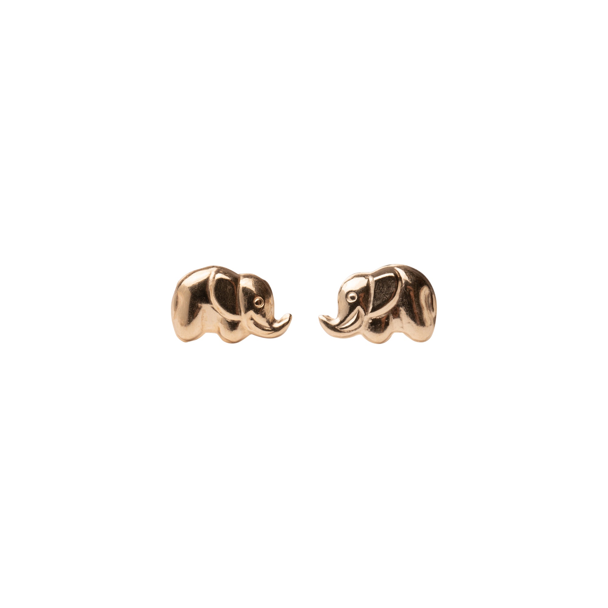 Gold Lucky Elephant Studs