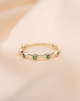 14k Emerald Leo Ring