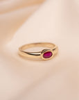 14k Ruby Bezel Ring