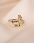 14k Gold Serpent Ring