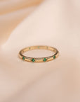 14k Emerald Luna Stacker 2.0