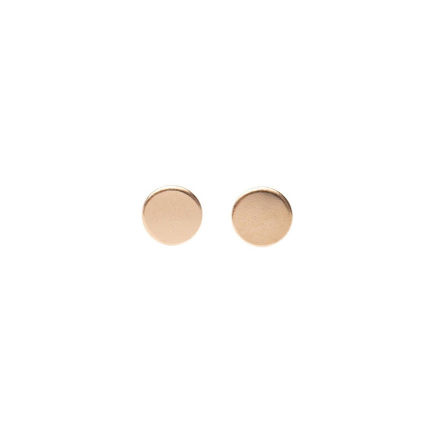 Circle stud earrings, gold filled earrings
