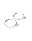 Gold Dainty Crystal Hoops