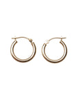 14k Solid Gold 15mm Clasp Hoops