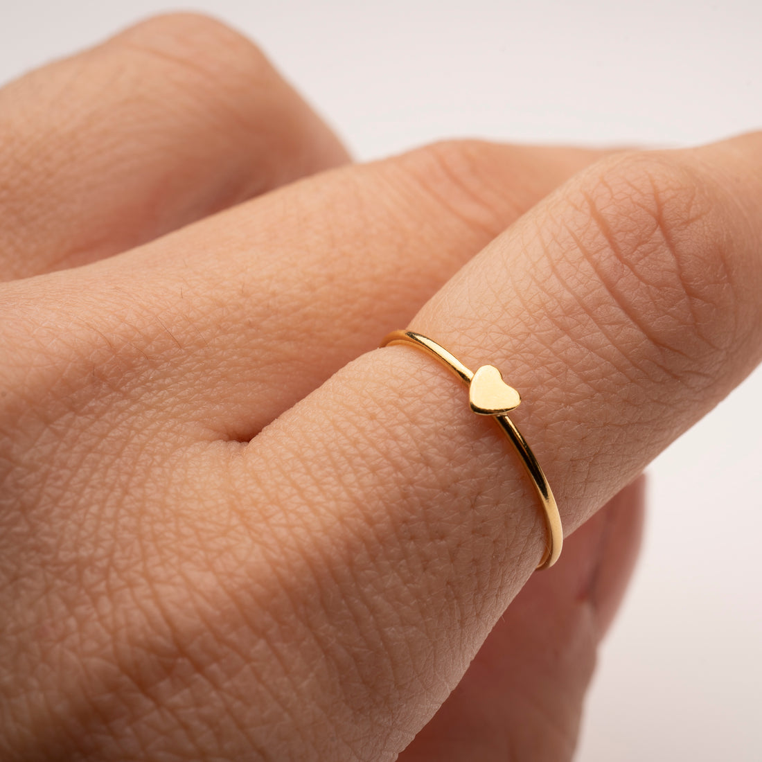 Gold Heart Stacker Ring,