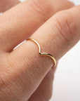 14k Gold Chevron Ring