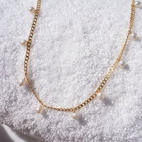 Gold Cleo Pearl Necklace