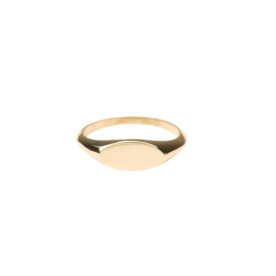 14k Gold Oval Signet Ring