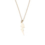 Gold Large Lightning Bolt Necklace