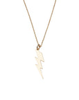 Gold Large Lightning Bolt Necklace