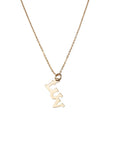 Gold Luv Charm Necklace