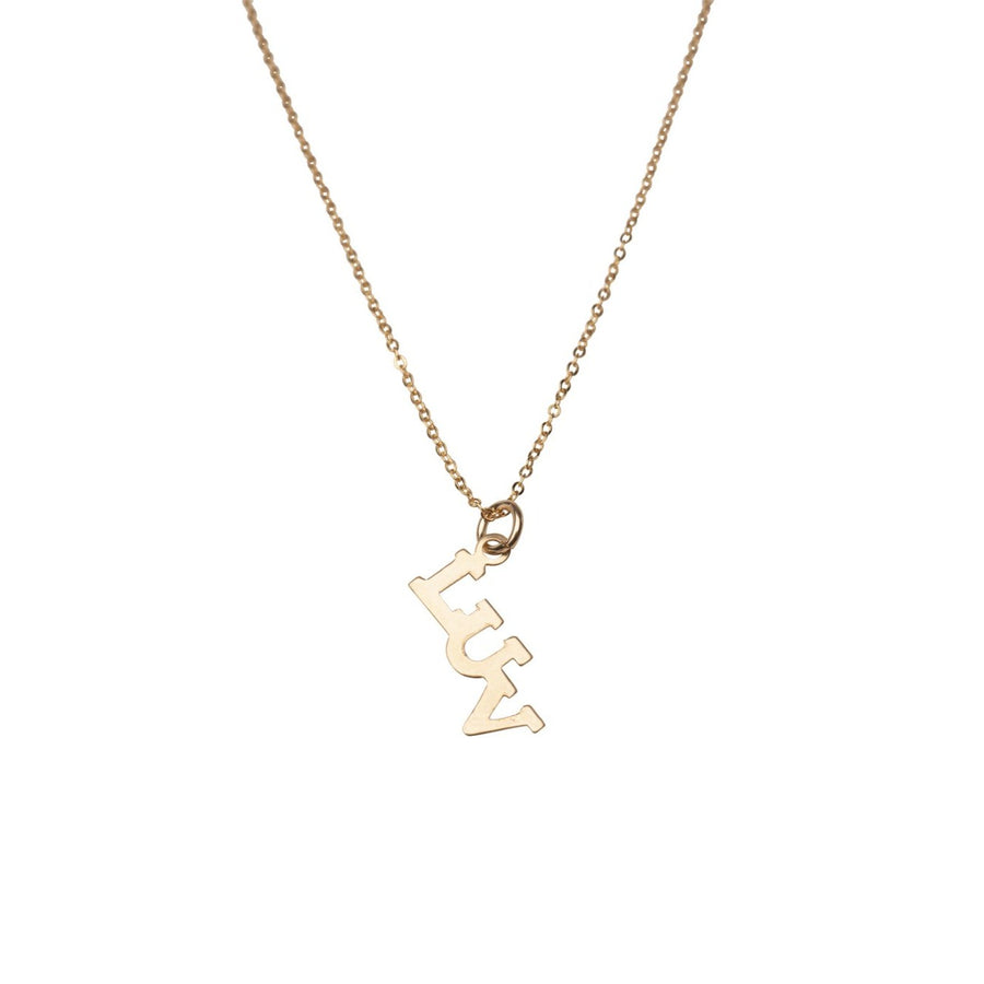 Gold Luv Charm Necklace