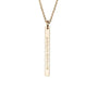 Gold Vertical Bar Charm Necklace