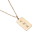 Gold Initial Rectangle Necklace