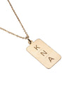 Gold Initial Rectangle Necklace