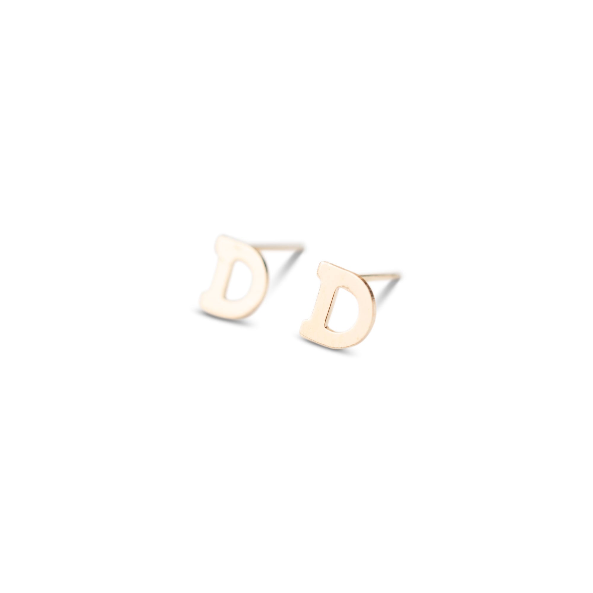 Gold Filled Alphabet Stud (Single)