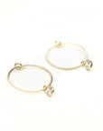 Gold Dainty Crystal Hoops