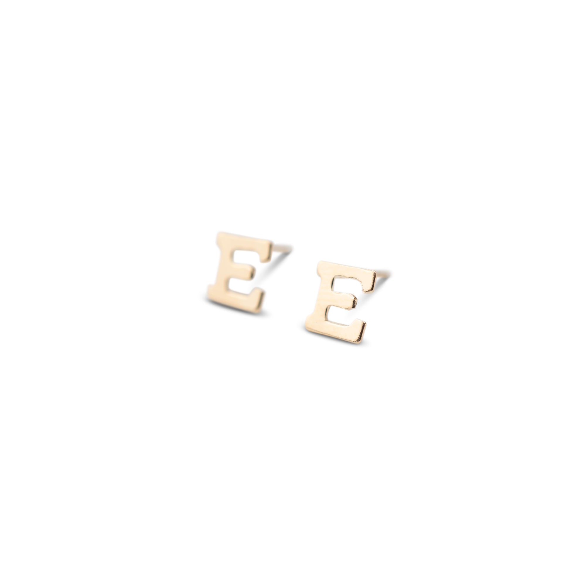 14k Gold Alphabet Studs