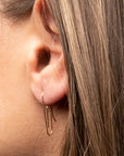 14k Gold Paperclip Earrings