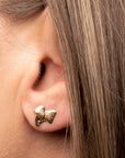 Gold Mushroom Studs