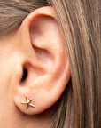 Gold Starfish Stud Earrings