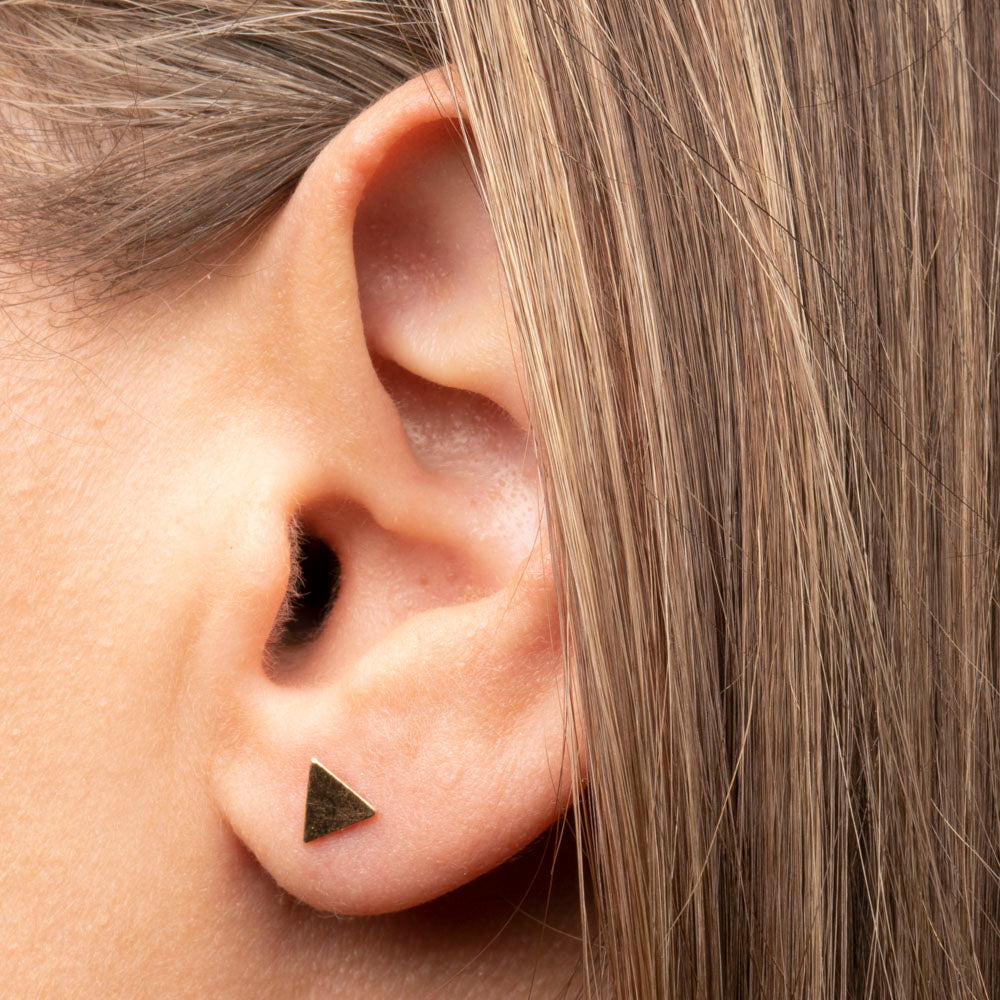 Gold Triangle Studs