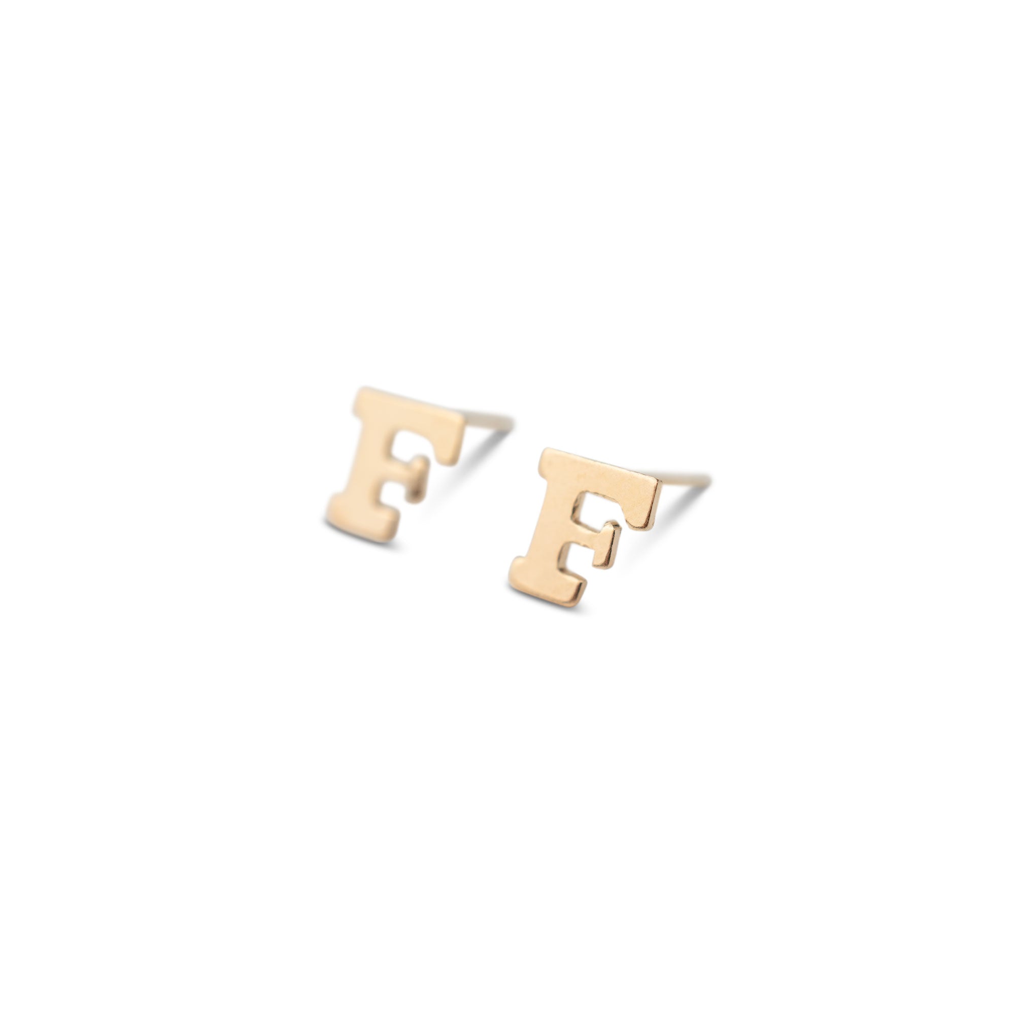 14k Gold Alphabet Studs