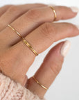 Gold Stackable Ring Set of 3