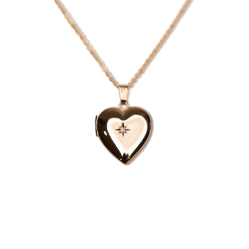 Gold Diamond Heart Locket H15S