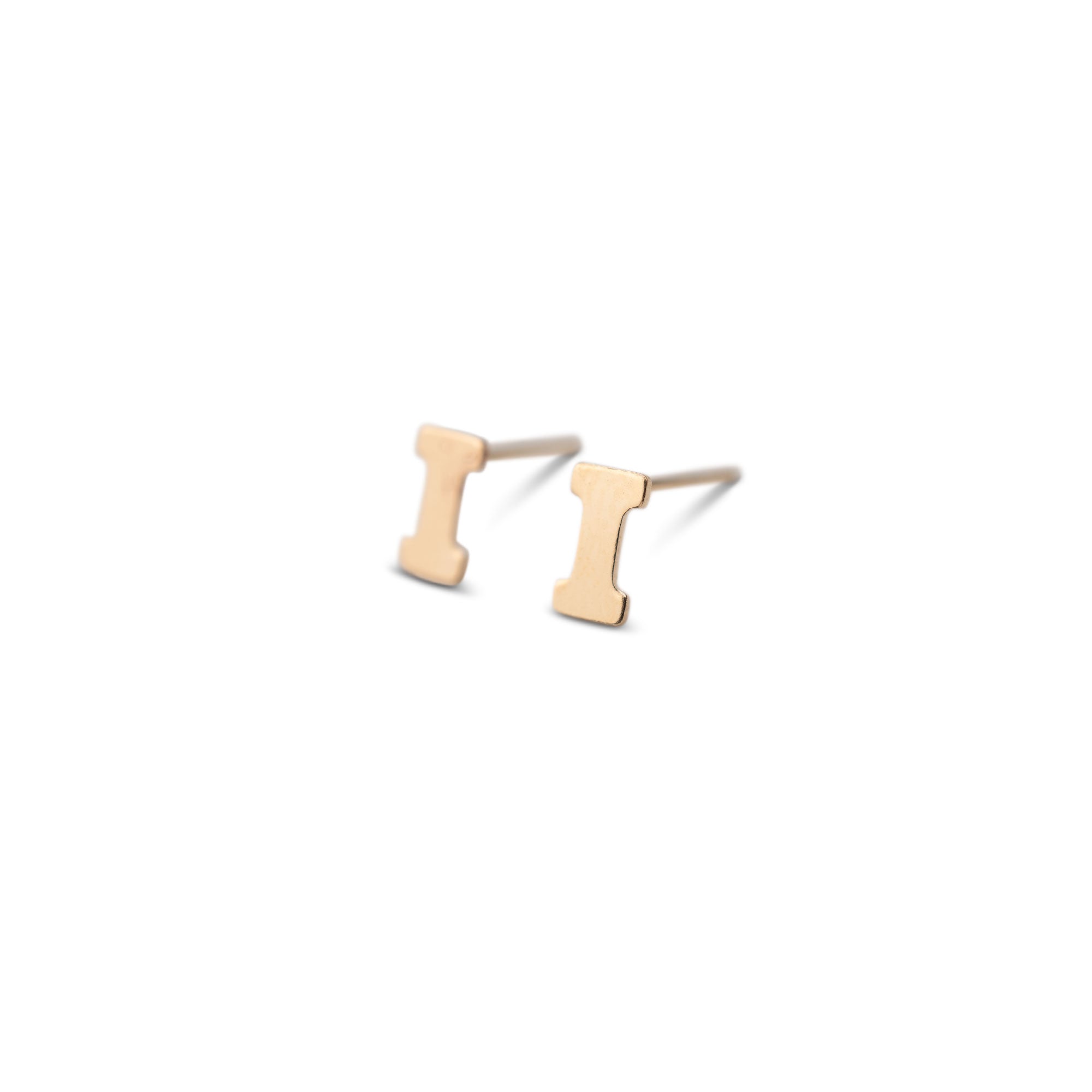 14k Gold Alphabet Studs